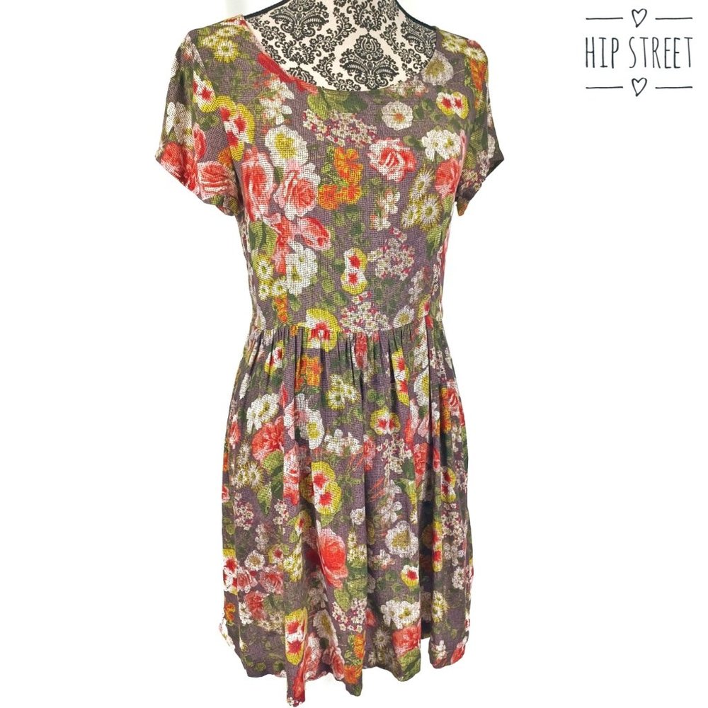SAM & LAVI SS Oversize Silky Floral Dress 4